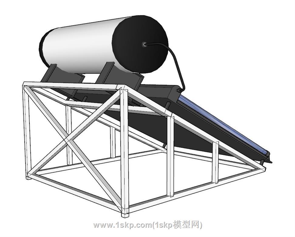 太阳能热水器SU模型 3