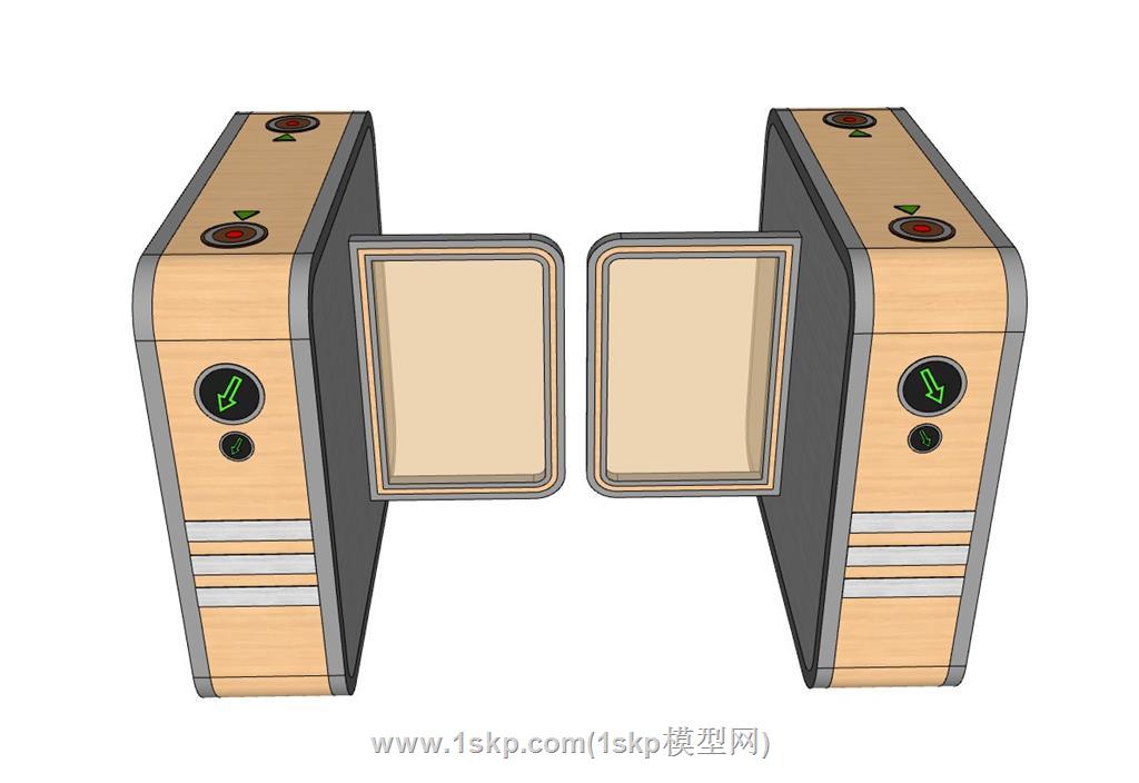 道闸闸机摆闸SU模型 1