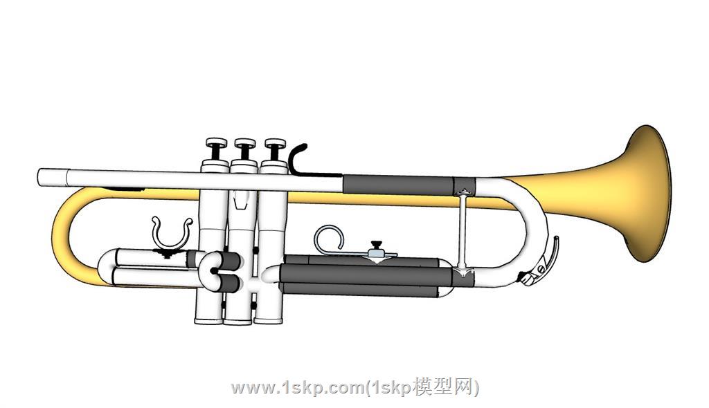 乐器小号SU模型 2