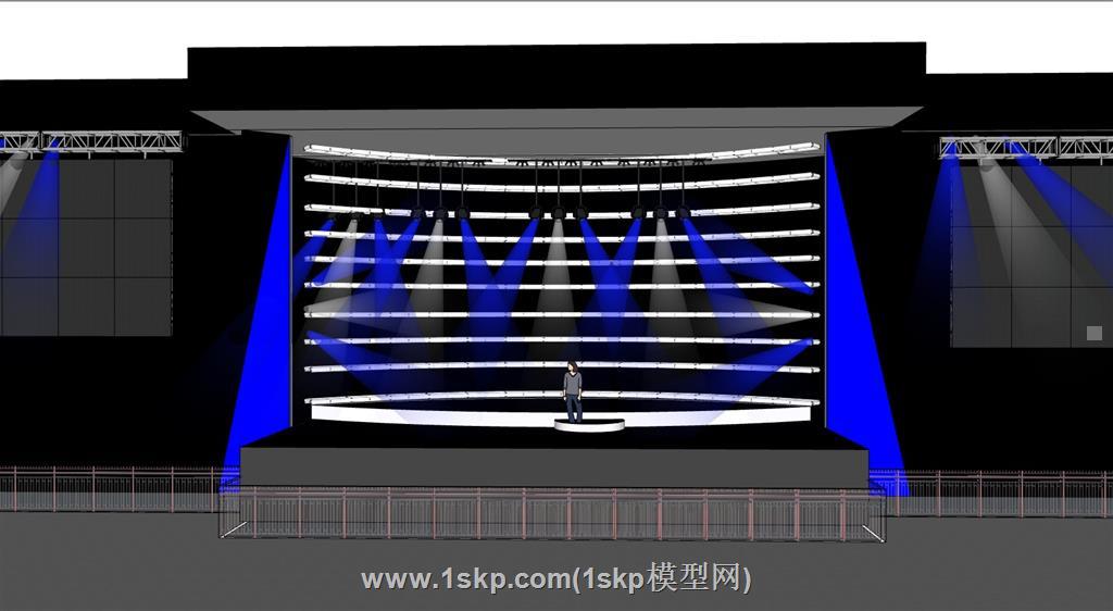 灯光舞台SU模型 1