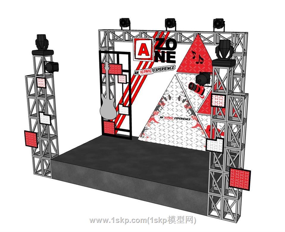 舞台桁架SU模型 2