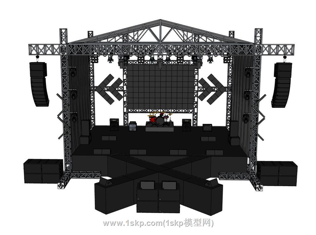 舞台桁架SU模型 1