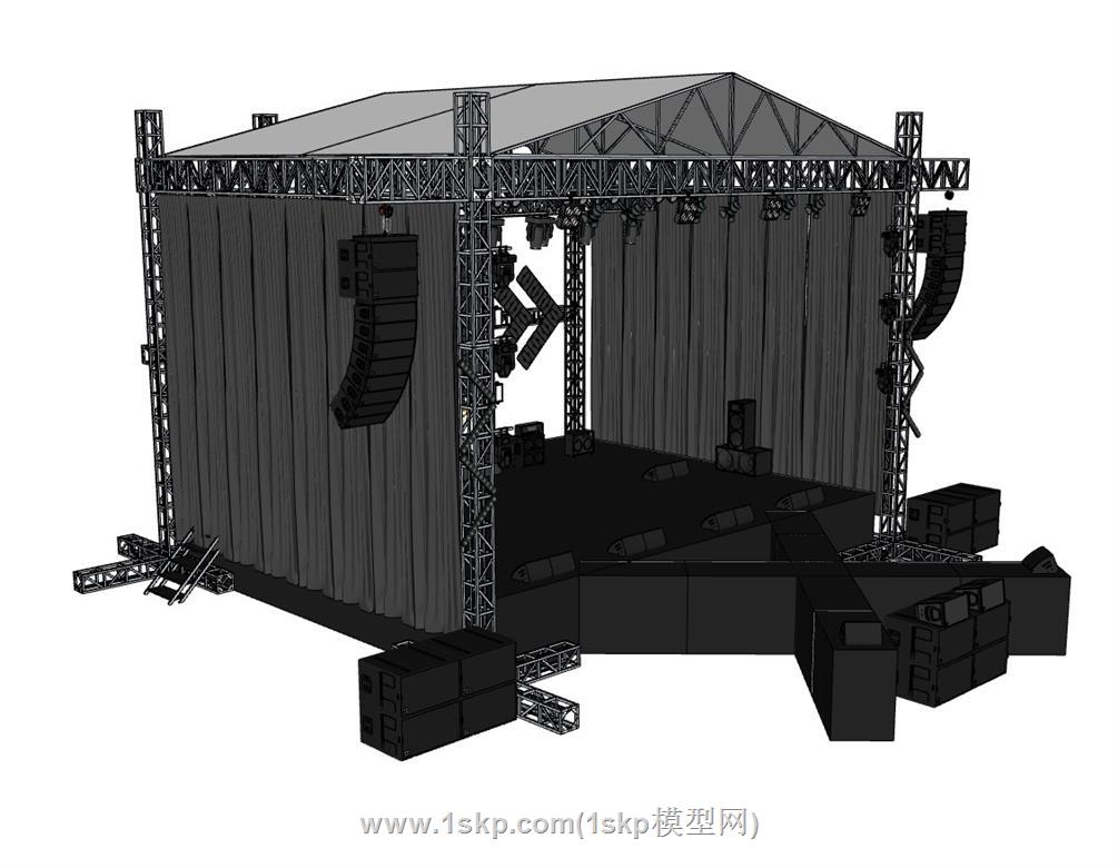 舞台桁架SU模型 3