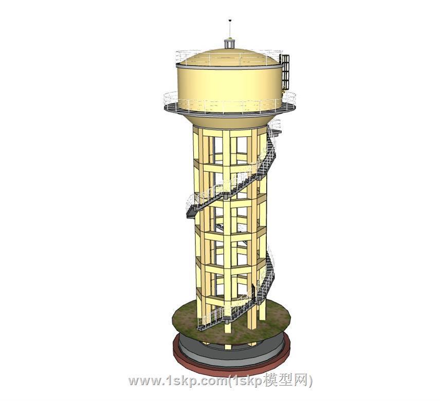 水塔SU模型 1