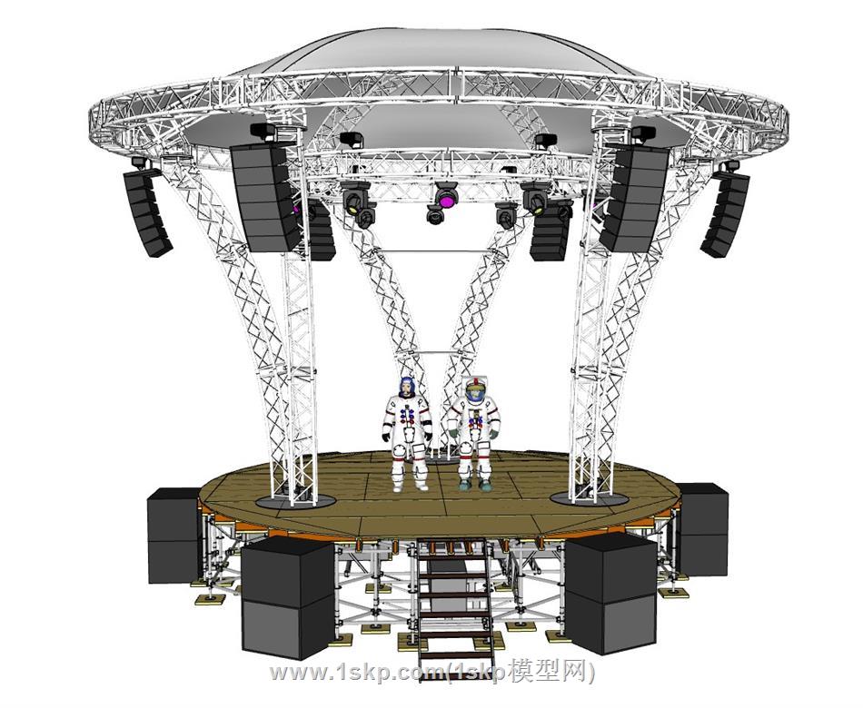 桁架舞台宇航员SU模型 1