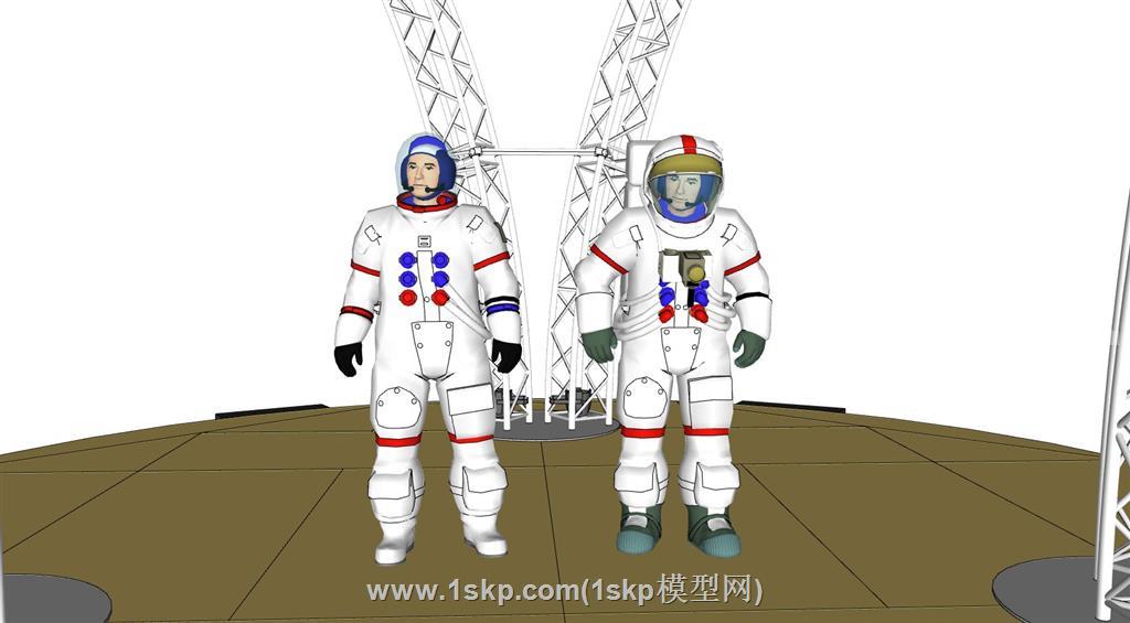桁架舞台宇航员SU模型 2