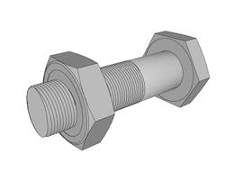 螺栓螺丝螺母SU模型 免费sketchup模型下载