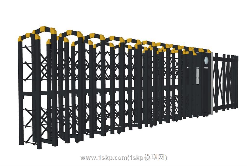 伸缩门SU模型 2