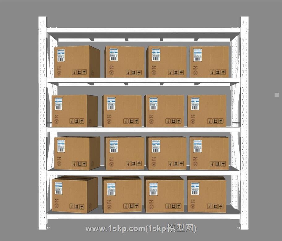 仓库货架仓储SU模型 1