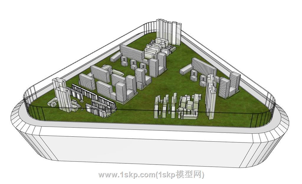 楼盘沙盘SU模型 1