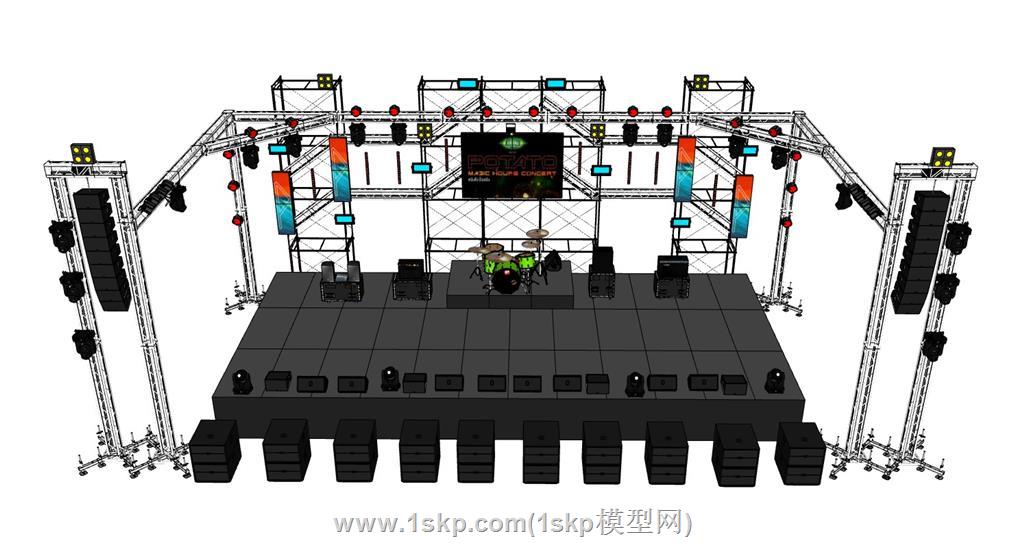 舞台桁架SU模型 2