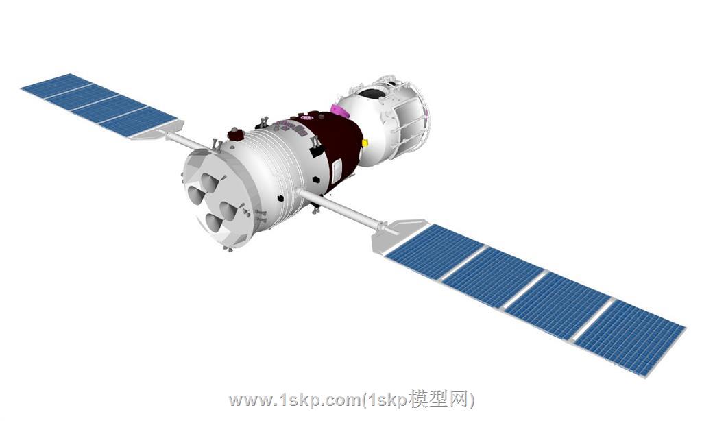 人造卫星航空SU模型 3