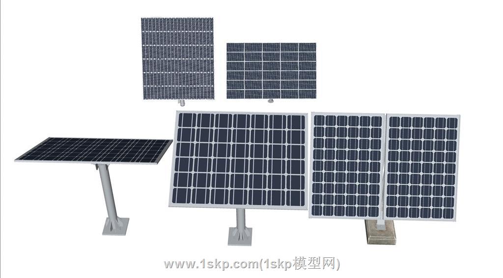 太光能光伏板SU模型 2