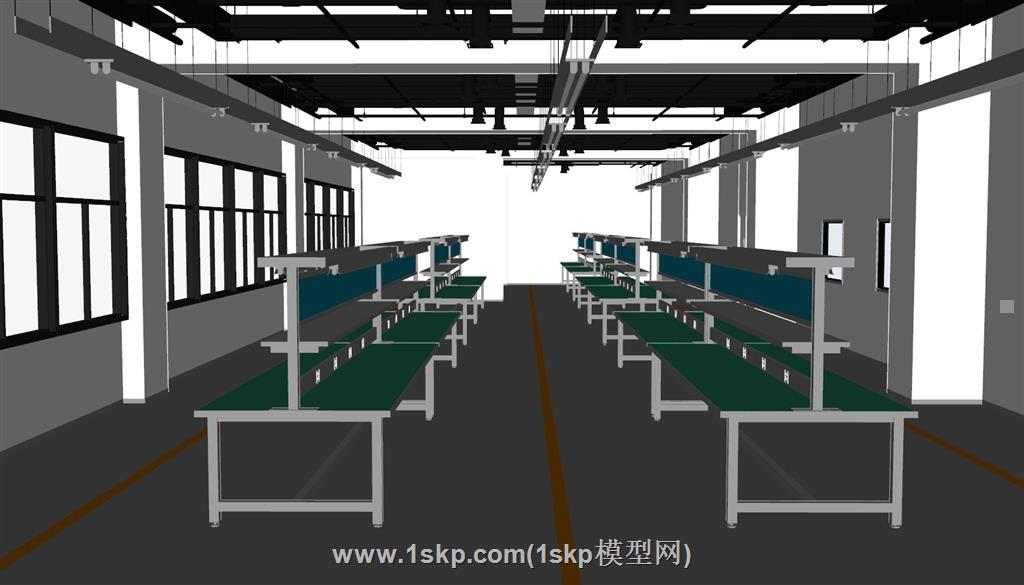 工厂净化车间车间工厂SU模型 2