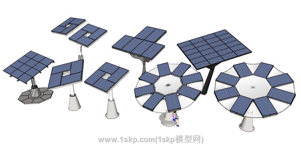 光伏太阳能板SU模型 1