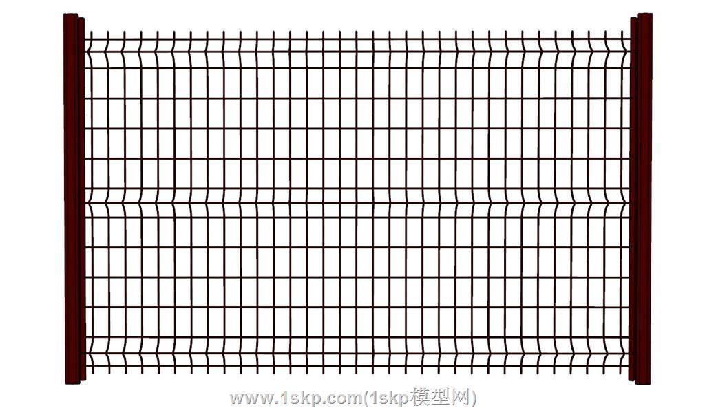 柱网铁丝网SU模型 2