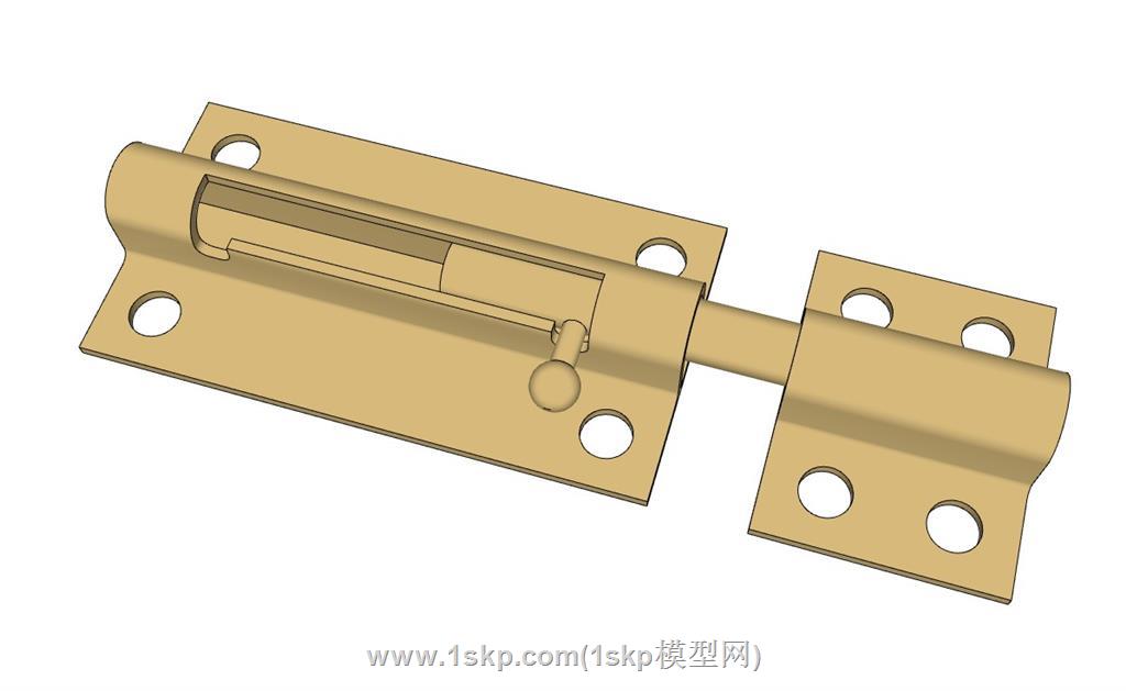 五金插销锁SU模型 3