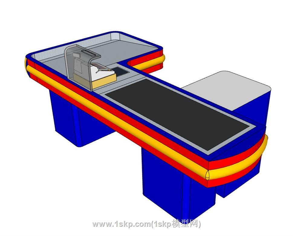 超市收银台SU模型 1