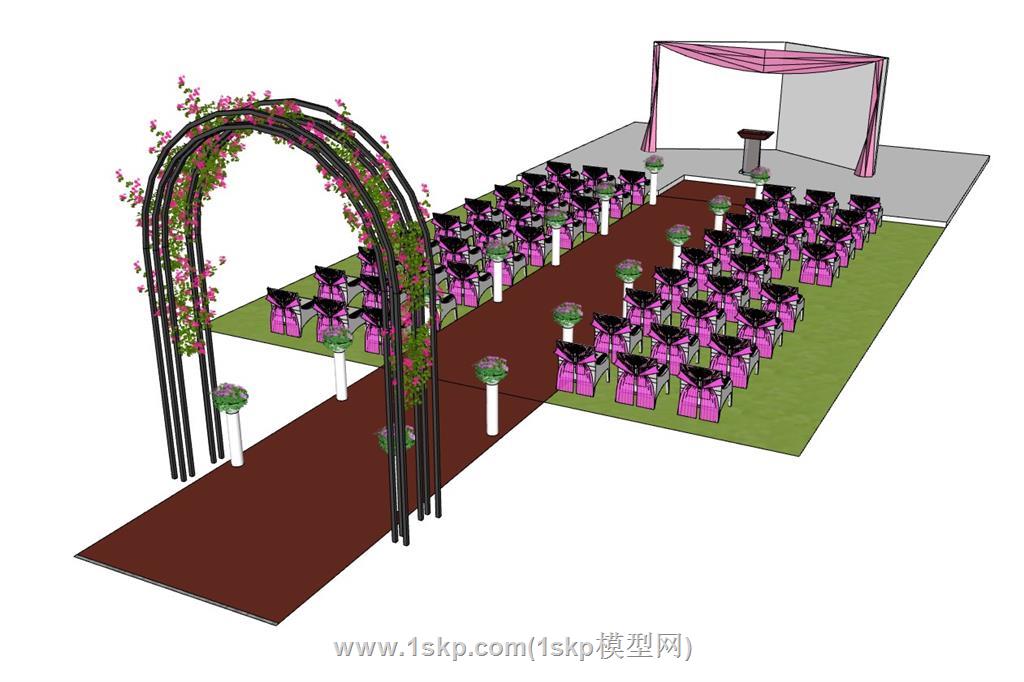 婚礼婚庆SU模型 2