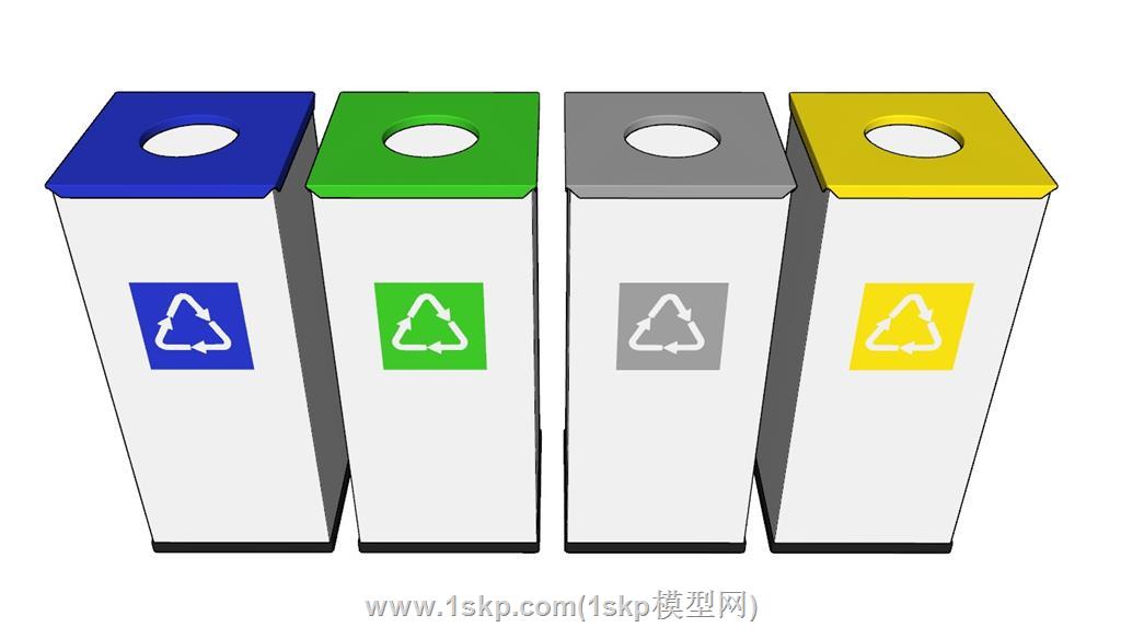 可回收垃圾桶分类SU模型