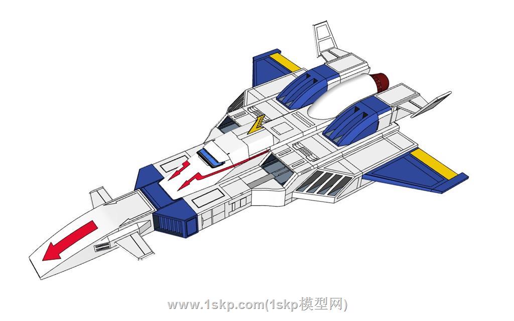 积木飞船SU模型 2