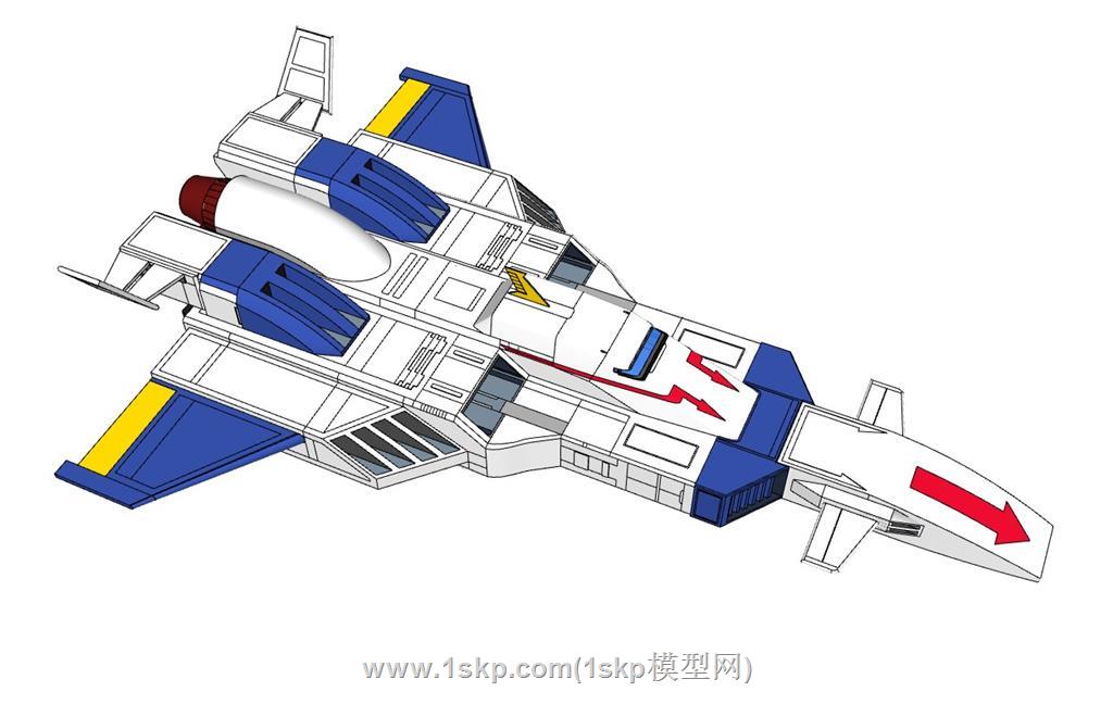 积木飞船SU模型 1