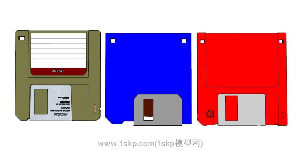 软盘磁盘SU模型 2