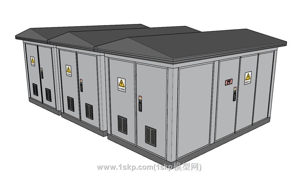 光储能柜配电柜变电箱SU模型 1