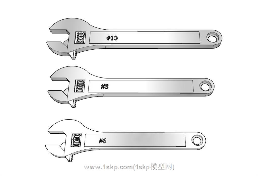 活动扳手SU模型 2