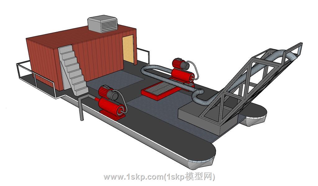 作业船SU模型 2