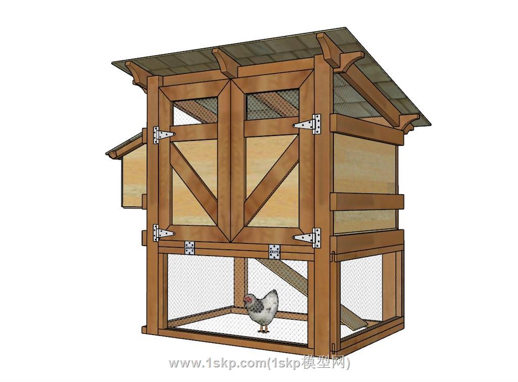 鸡舍鸡笼SU模型 1