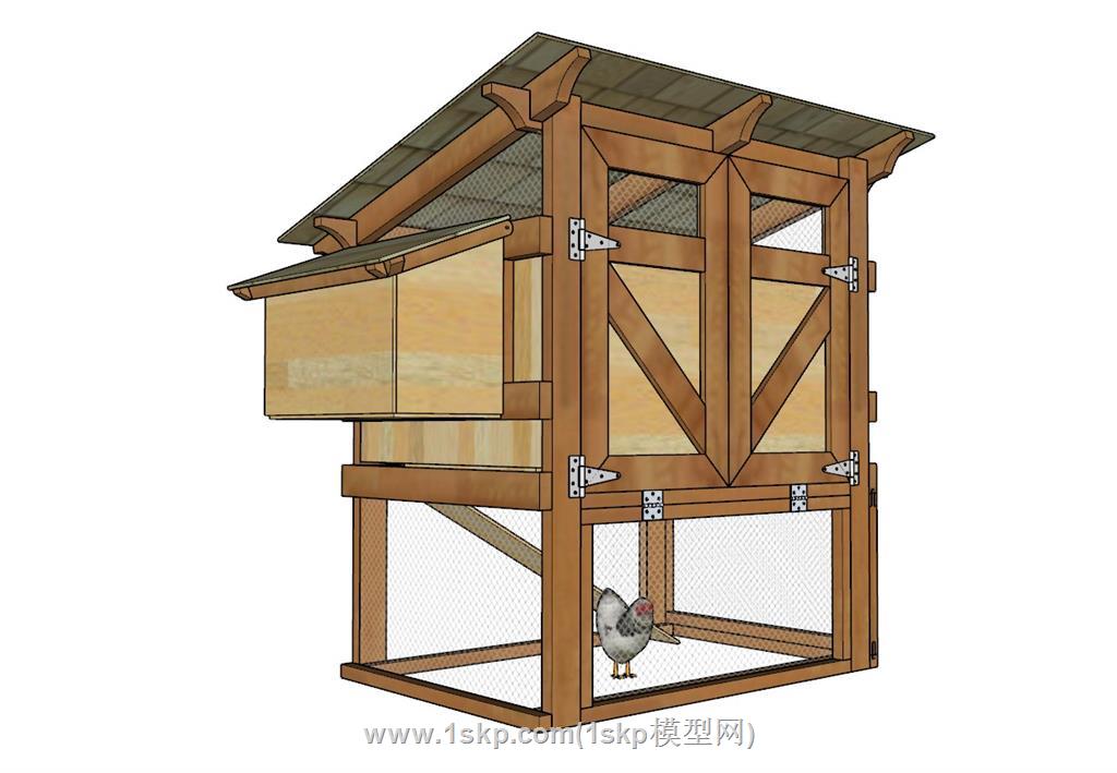 鸡舍鸡笼SU模型 2