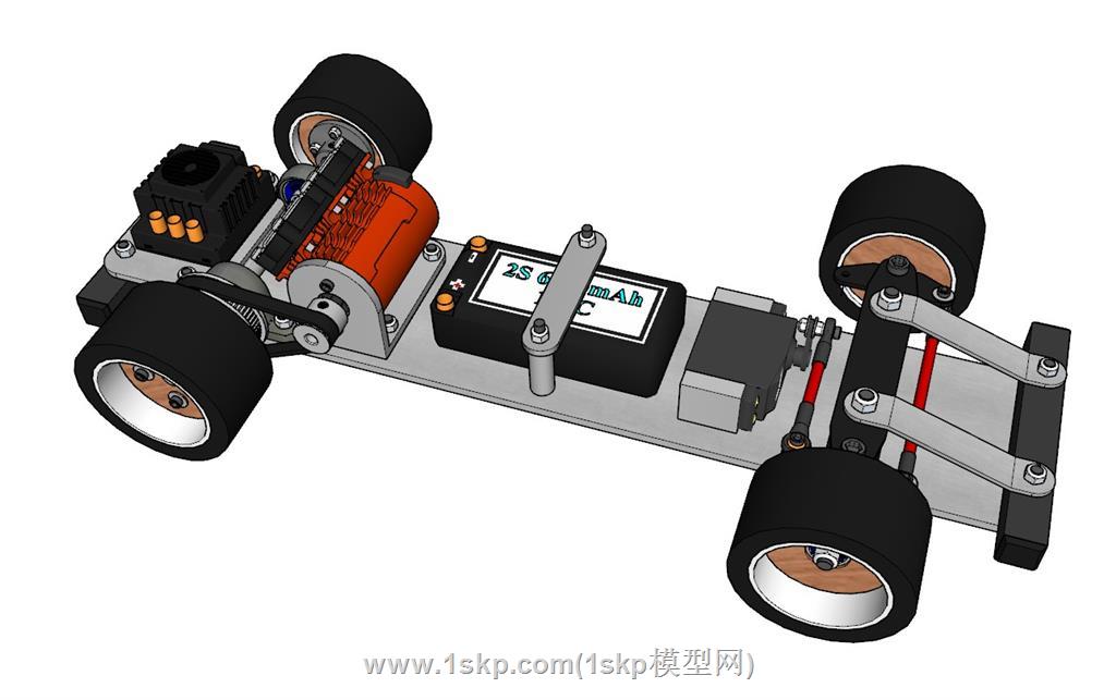 DIY手工小车SU模型 1