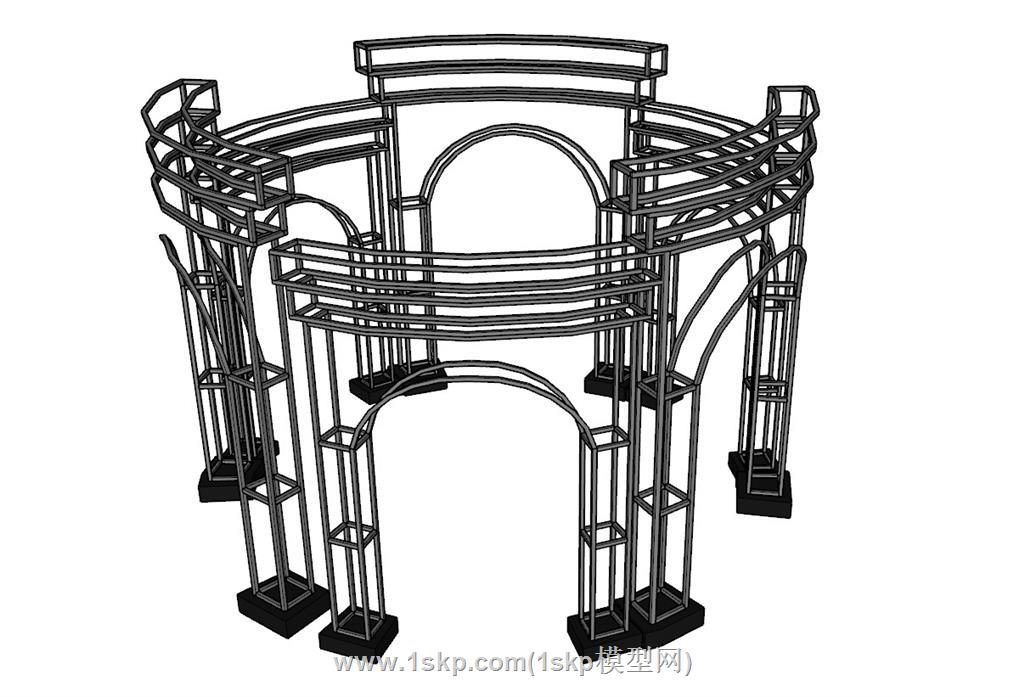 铁艺架SU模型 1