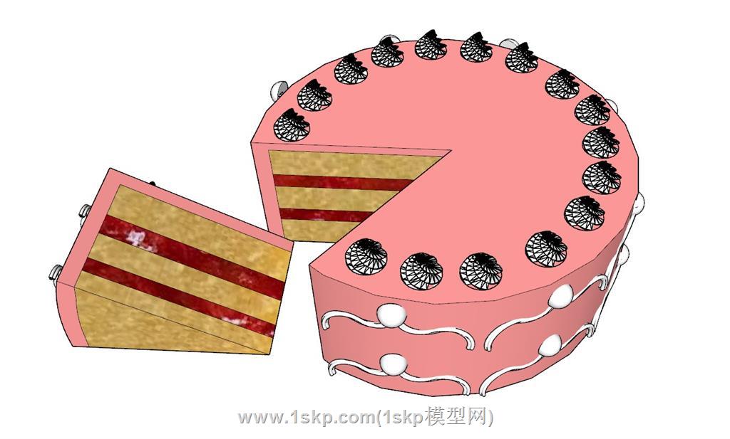 蛋糕食物SU模型 1