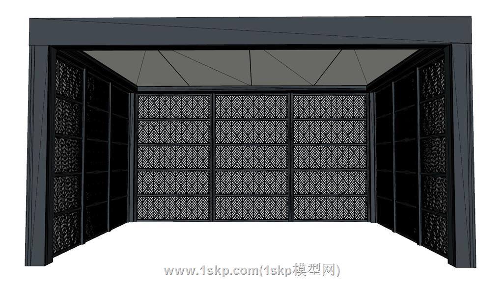 凉棚廊架SU模型 1