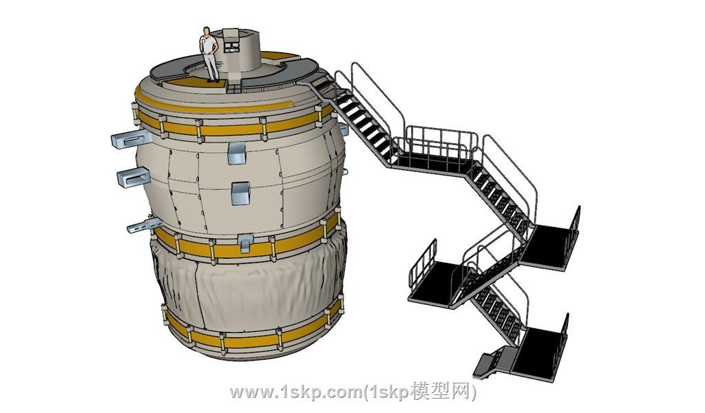 工业水塔SU模型 2