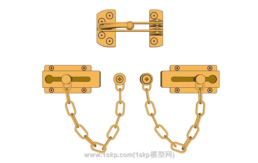 铁链插销SU模型 1