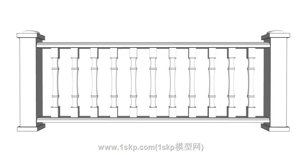 栏杆柱SU模型