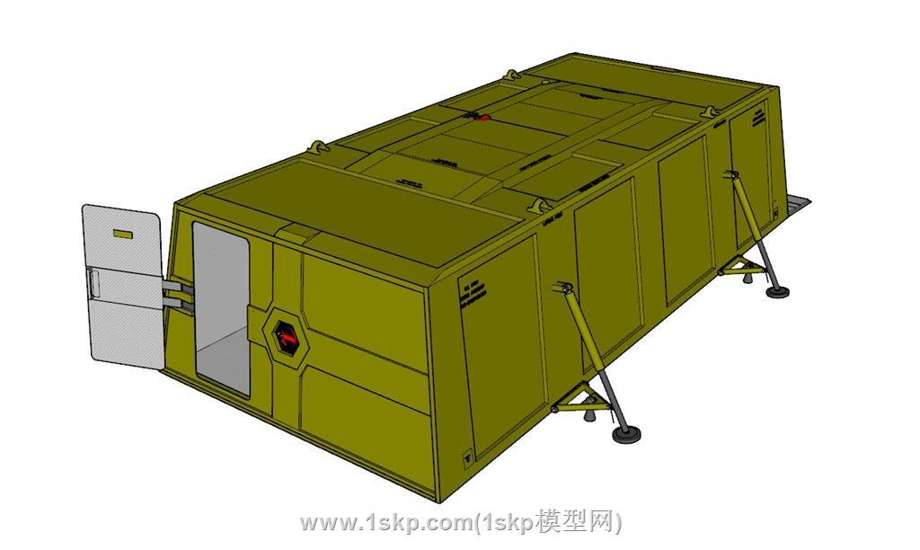 军用补给吊舱武器库SU模型 2