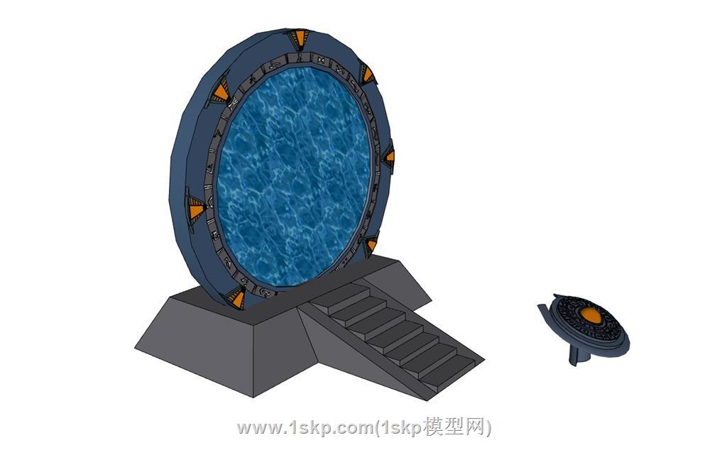 游戏时空门穿越门SU模型 2