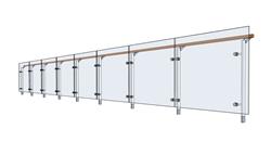 玻璃栏杆SU模型