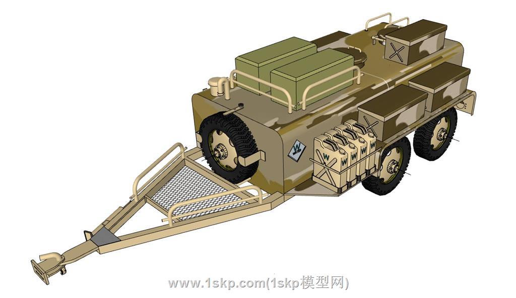 军事武器水箱SU模型 2