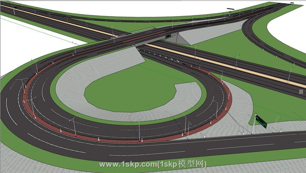 高速公路带环形立交匝道 1