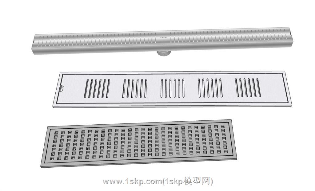 不锈钢排水水沟盖板SU模型 2