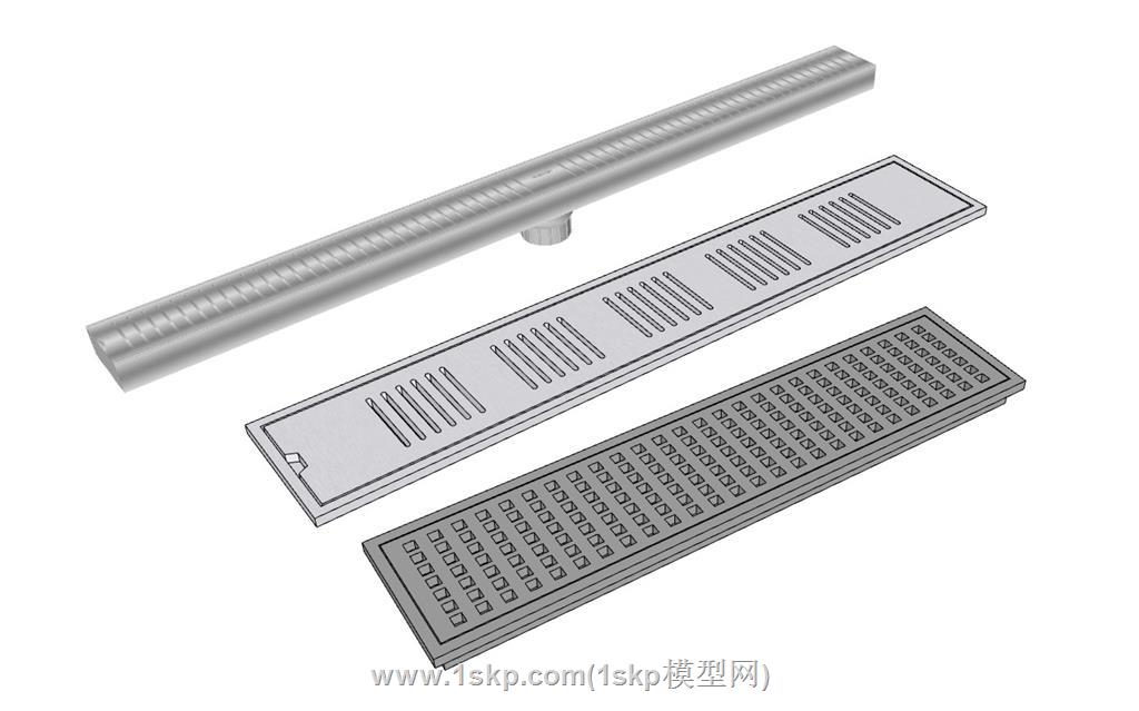 不锈钢排水水沟盖板SU模型 1