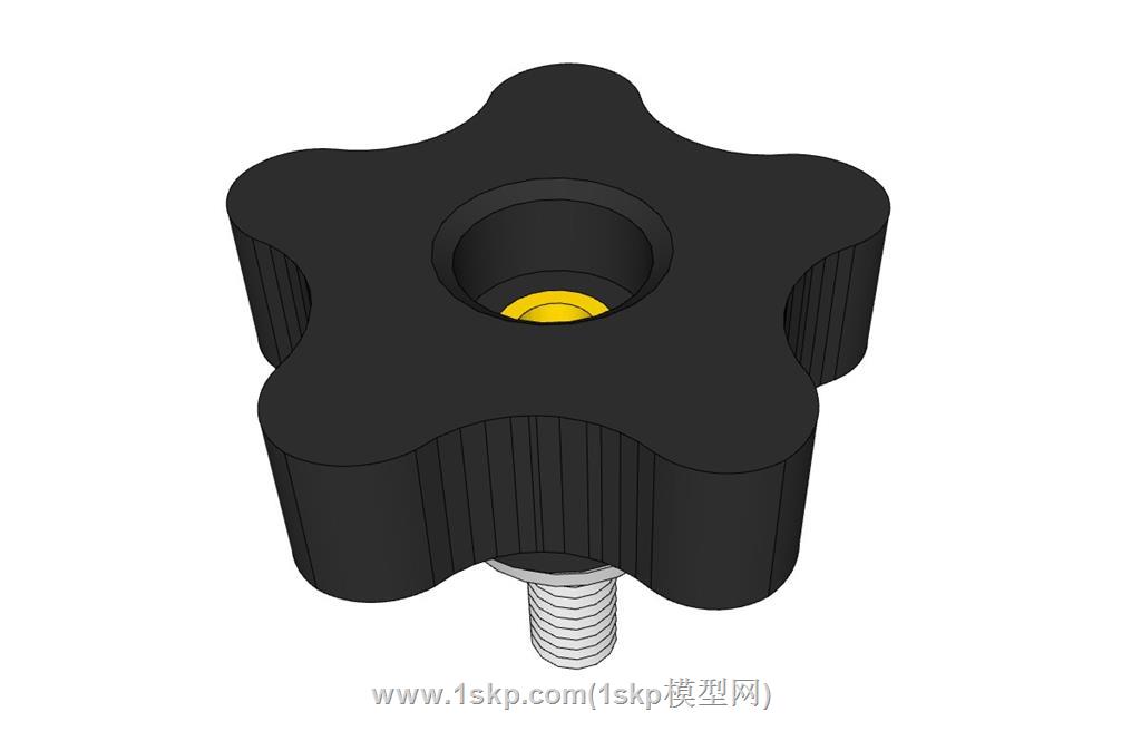 塑料头滚花手拧螺丝 2