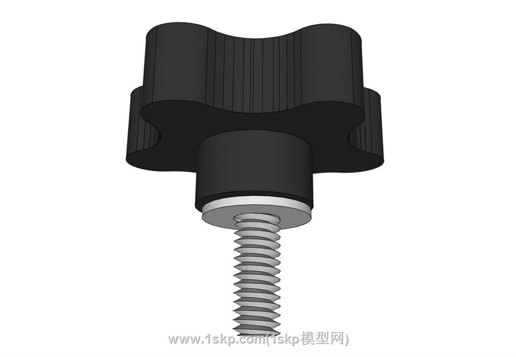 塑料头滚花手拧螺丝 1