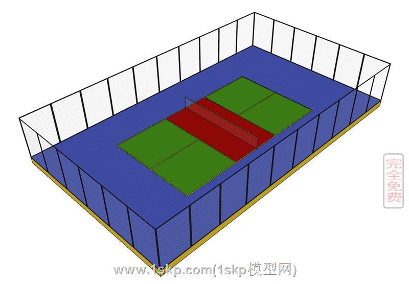 铁丝网护栏的羽毛球场 2