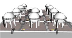 化工储存罐 免费sketchup模型下载